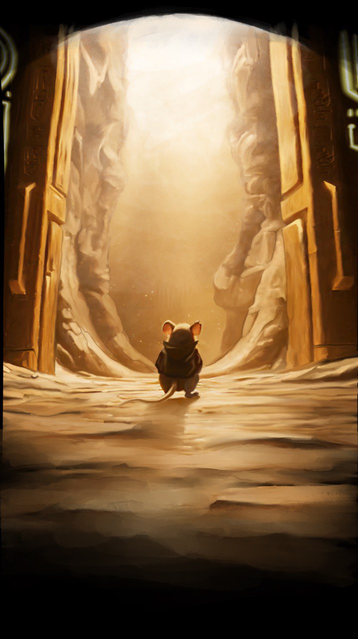 Golden Grid Intro - A mystical digital landscape with glowing grid patterns